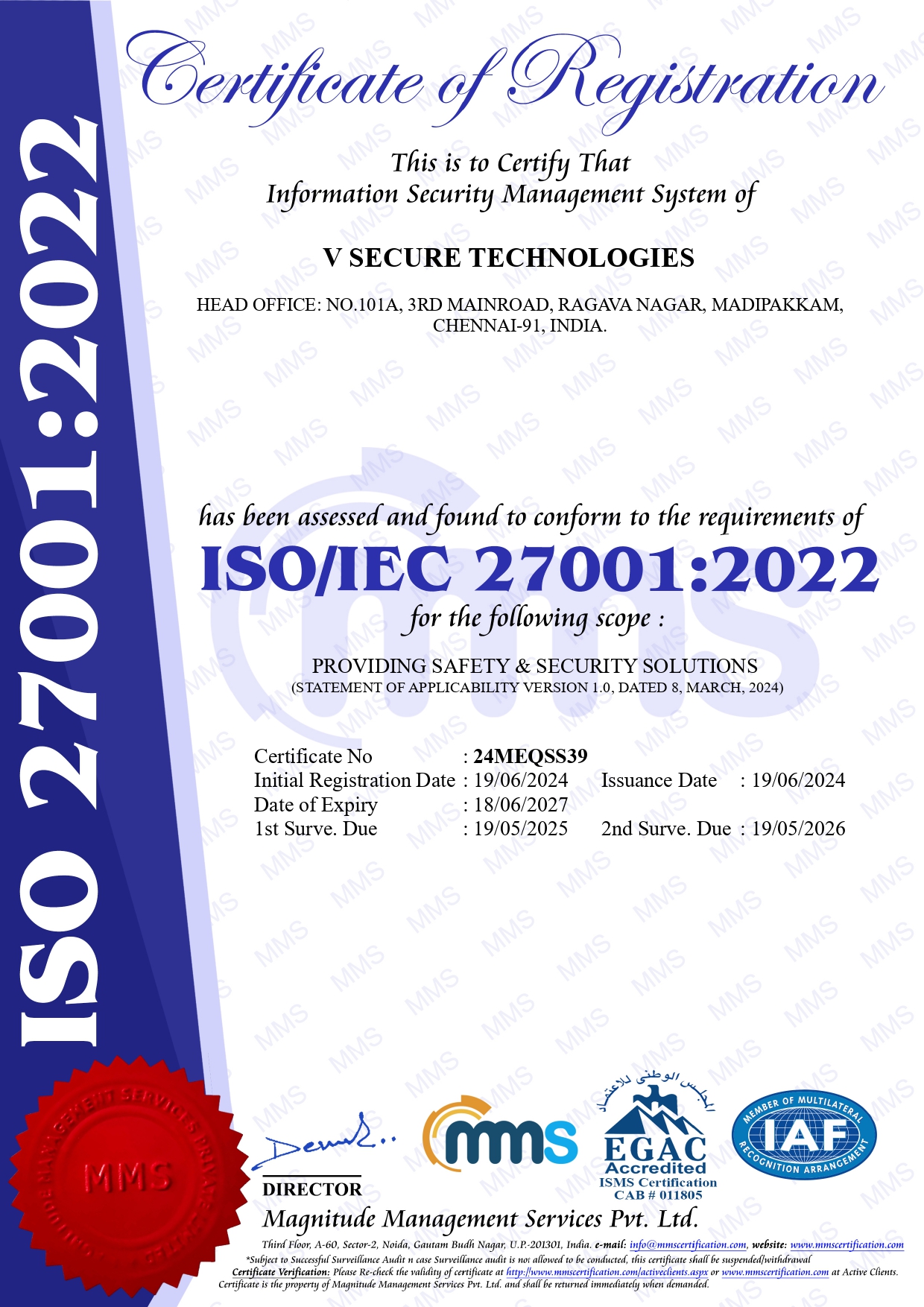 ACHIEVEMENT – V Secure Technologies